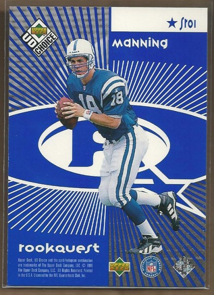 1998 UD Choice Starquest/Rookquest Blue #SR1 J.Elway/P.Manning