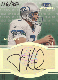 1999 Fleer Mystique Fresh Ink #21 Jon Kitna/350 front image