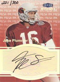 1999 Fleer Mystique Fresh Ink #25 Jake Plummer/300 front image