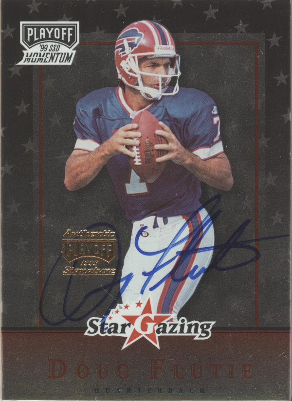 1999 Playoff Momentum SSD Star Gazing #SG5 Doug Flutie AU