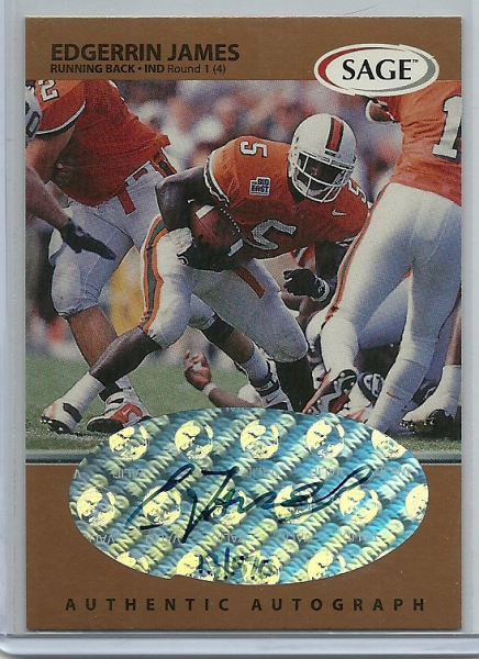 1999 SAGE Autographs Bronze #A23 Edgerrin James/570