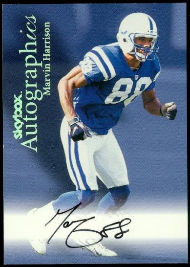 1999 SkyBox Premium Autographics #38 Marvin Harrison/MM/MU/S