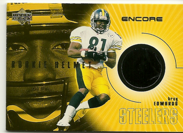 1999 Upper Deck Encore Game Used Helmets #HTE Troy Edwards