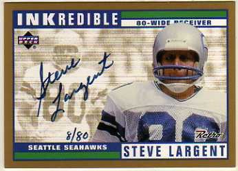 1999 Upper Deck Retro Inkredible Gold #SL Steve Largent/80