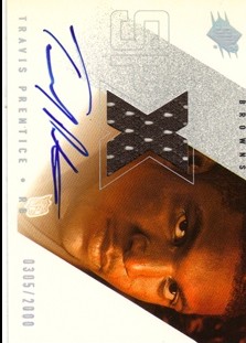 2000 SPx #157 Travis Prentice JSY AU RC