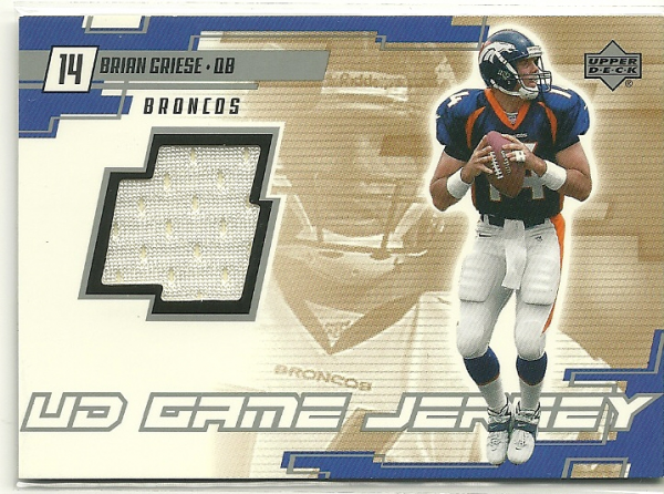 2000 Upper Deck Game Jersey #BG Brian Griese