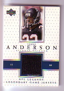 2000 Upper Deck Legends Legendary Jerseys #LJJA Jamal Anderson