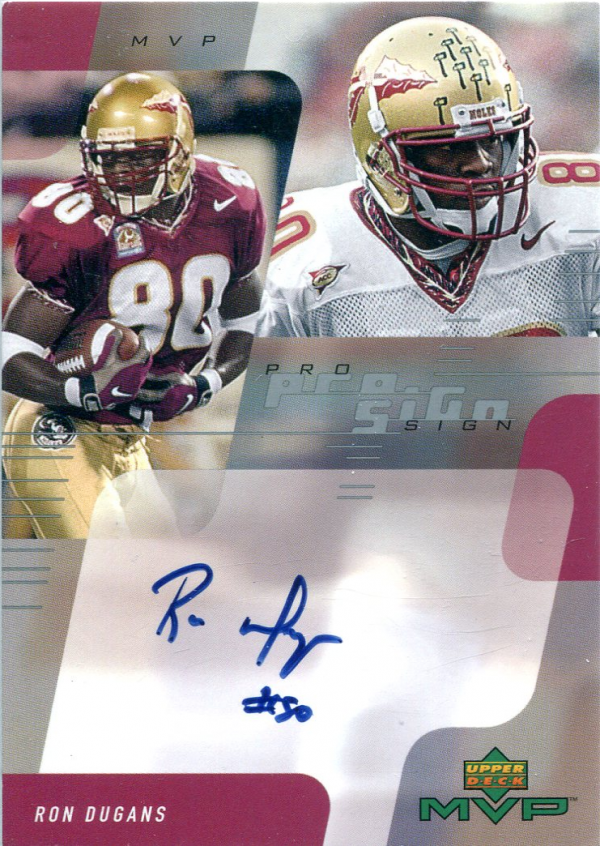 2000 Upper Deck MVP ProSign #RD Ron Dugans