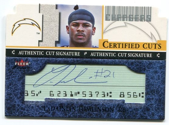 2001 Fleer Focus Certified Cuts #CCLT LaDainian Tomlinson