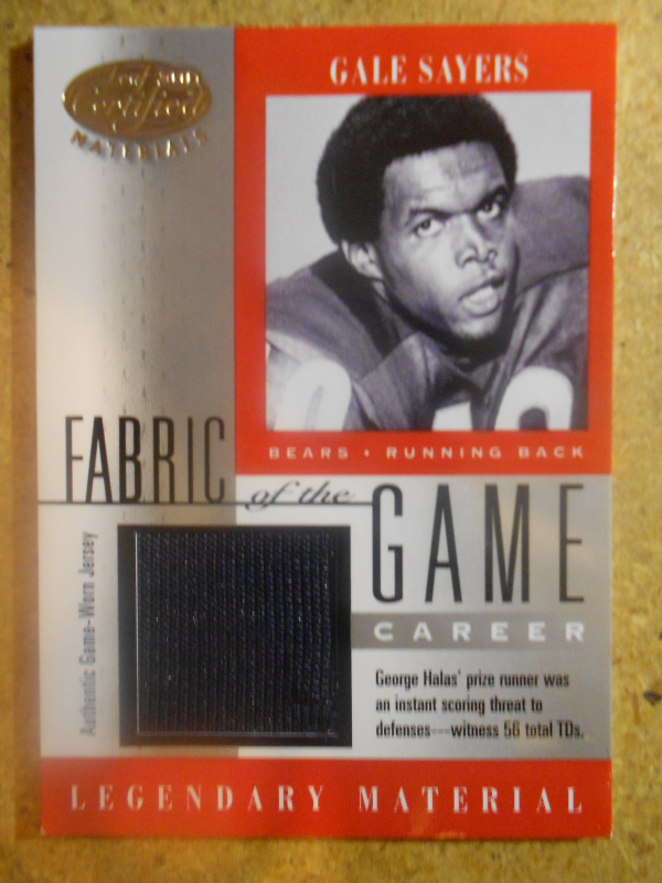 2001 Leaf Certified Materials Fabric of the Game #15CR Gale Sayers/56