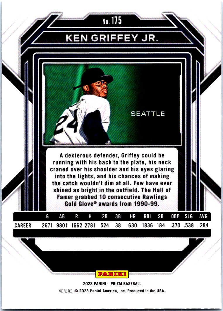 2023 Panini Prizm 175 Ken Griffey Jr NM MT The Dugout Sportscards