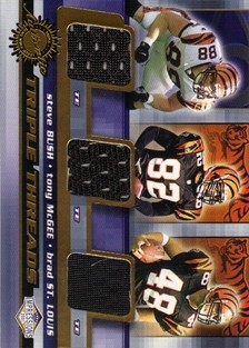 2001 Pacific Impressions Triple Threads #11 Steve Bush/Tony McGee/Brad St. Louis