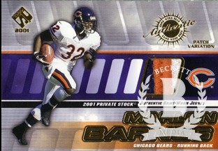 2001 Private Stock Game Worn Gear Patch #24 Marlon Barnes/350