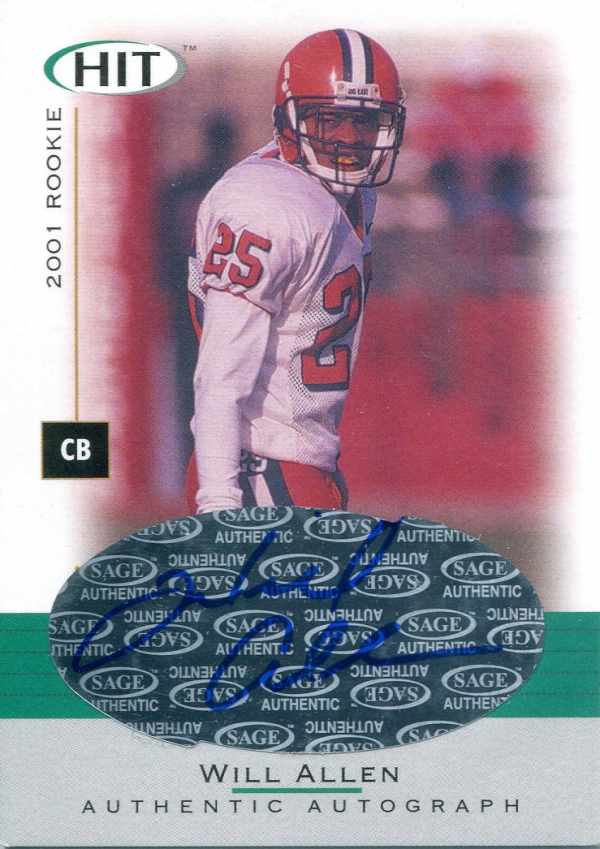 2001 SAGE HIT Autographs #A25 Will Allen