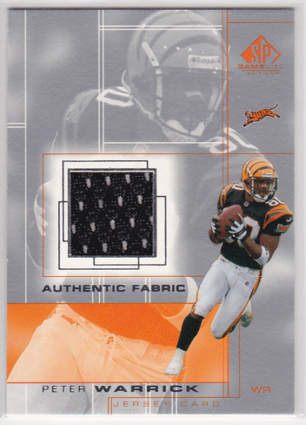 2001 SP Game Used Edition Authentic Fabric #PW Peter Warrick