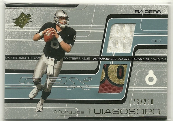 2001 SPx Winning Materials #WMMT2 Marques Tuiasosopo/250