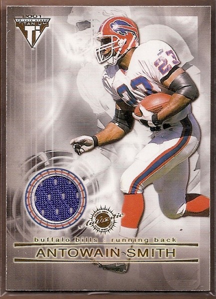 2001 Titanium Double Sided Jerseys #52 Antowain Smith/Sammy Morris