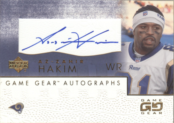 2001 UD Game Gear Autographs #AZGS Az-Zahir Hakim