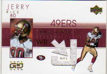 2001 UD Game Gear Jerseys #JRJ Jerry Rice