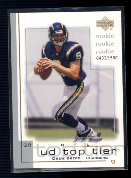 2001 Upper Deck Top Tier #226 Drew Brees/1500 RC
