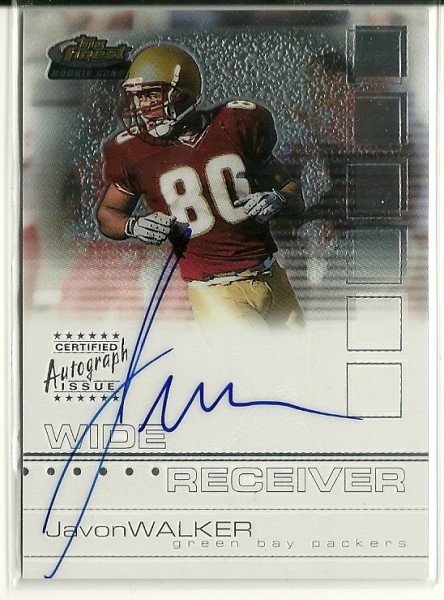 2002 Finest #124 Javon Walker AU RC