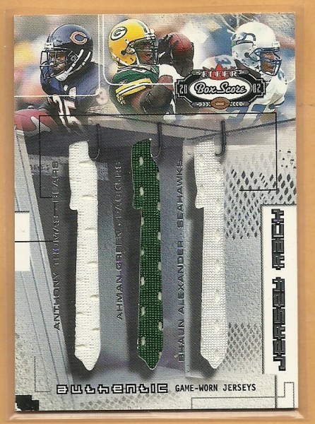 2002 Fleer Box Score Jersey Rack Triples #4 A.Thomas/A.Green/Alexander