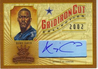 2002 Gridiron Kings Gridiron Cut Collection #GC29 Quincy Carter AU/400