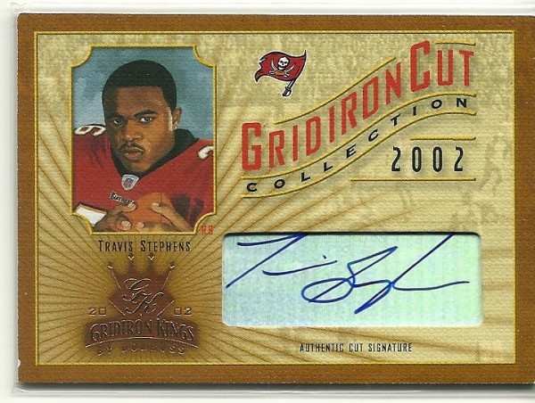 2002 Gridiron Kings Gridiron Cut Collection #GC40 Travis Stephens AU/400