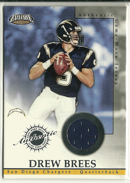 2002 Pacific Exclusive Game Worn Jerseys #44 Drew Brees