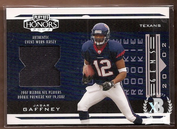 2002 Playoff Honors X's #211 Jabar Gaffney JSY