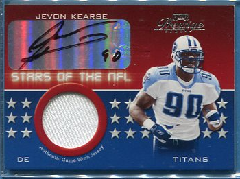 2002 Playoff Prestige Stars of the NFL Autographs #SN16 Jevon Kearse/90