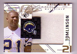 2002 SPx Winning Materials Gold #WMLT LaDainian Tomlinson