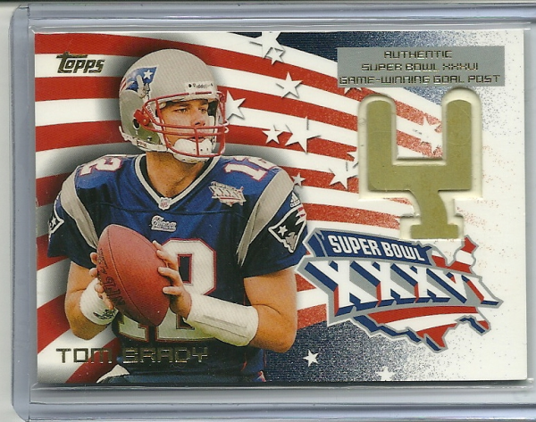 2002 Topps Super Bowl Goal Posts #SBG1 Tom Brady
