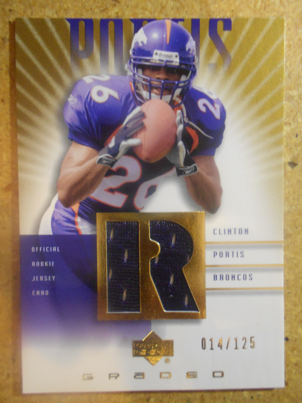 2002 UD Graded Rookie Jerseys Gold #CP500 Clinton Portis