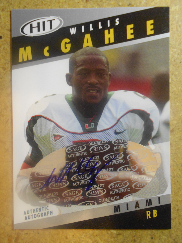 2003 SAGE HIT Autographs Silver #A2 Willis McGahee