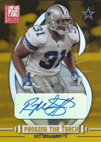 2003 Donruss Elite Passing the Torch Autographs #PT24 Deion Sanders/Roy Williams back image