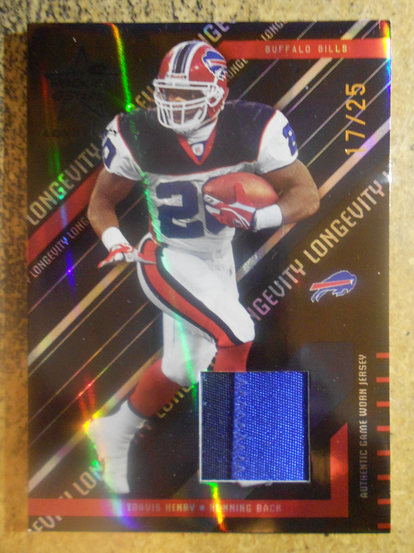 2004 Leaf Rookies and Stars Longevity Materials Black #13 Travis Henry/25