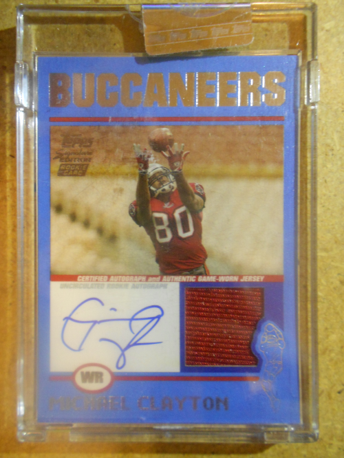 2004 Topps Signature Blue #82 Michael Clayton JSY AU