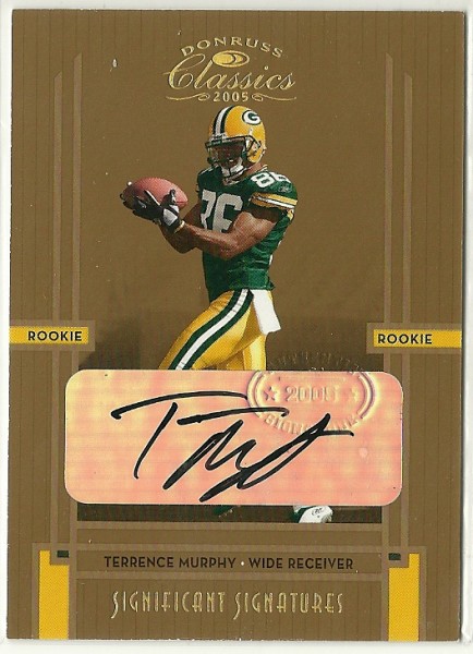 2005 Donruss Classics Significant Signatures Bronze #218 Terrence Murphy/75