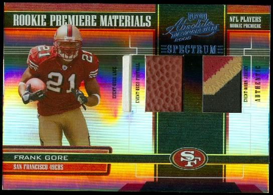 2005 Absolute Memorabilia Rookie Premiere Materials Triple Spectrum #217 Frank Gore