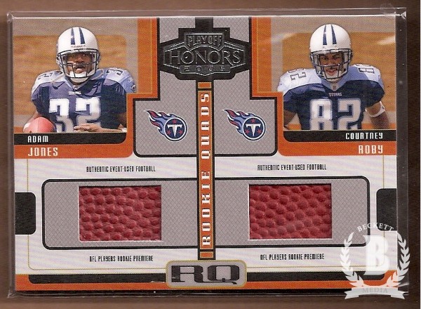 2005 Playoff Honors Rookie Quad Footballs #RQ4 Adam Jones/Courtney Roby/Matt Jones/Mark Clayton