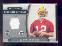 2005 UD Portraits Memorable Materials #MMAR Aaron Rodgers