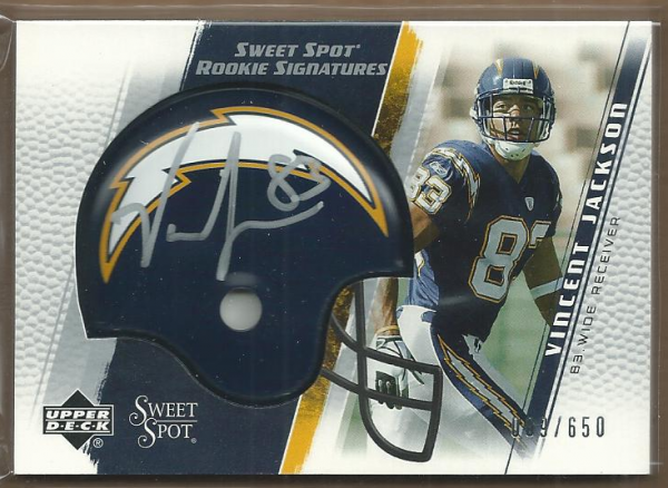 2005 Sweet Spot #253 Vincent Jackson AU/650 RC