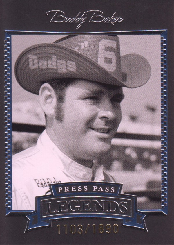 2005 Press Pass Legends Blue #11B Buddy Baker