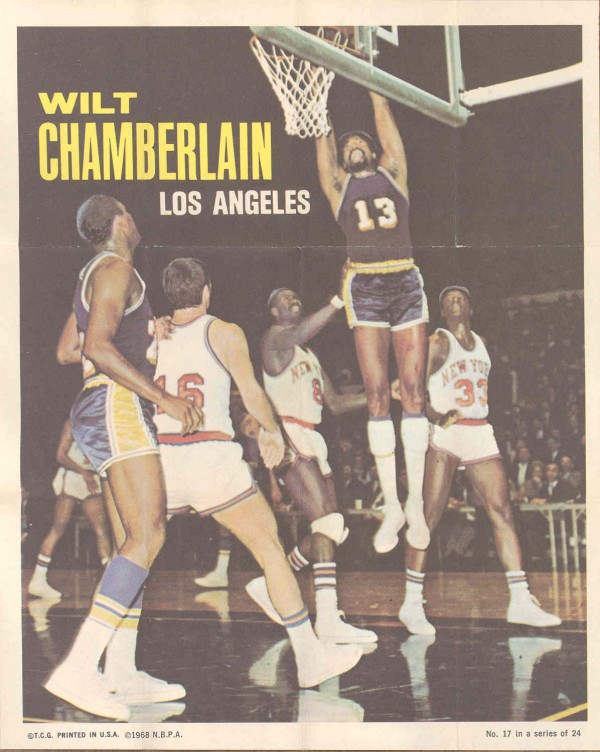 1970-71 Topps Poster #17 Wilt Chamberlain