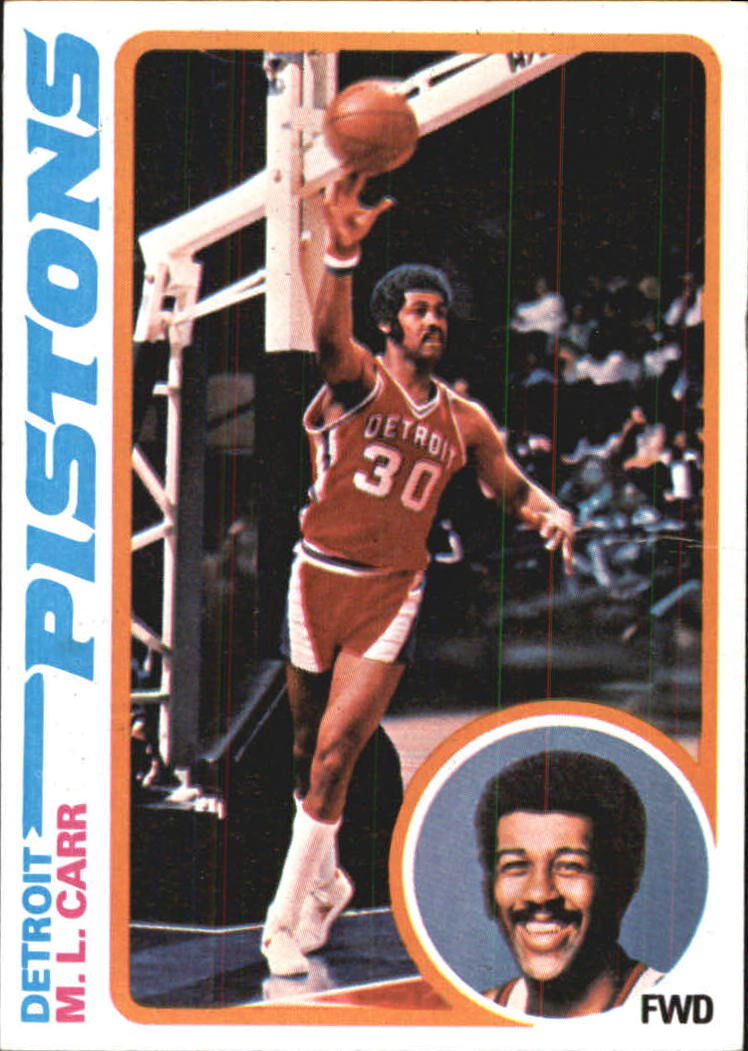 1978 79 Topps Detroit Pistons Basketball Card 82 M L Carr VG EBay