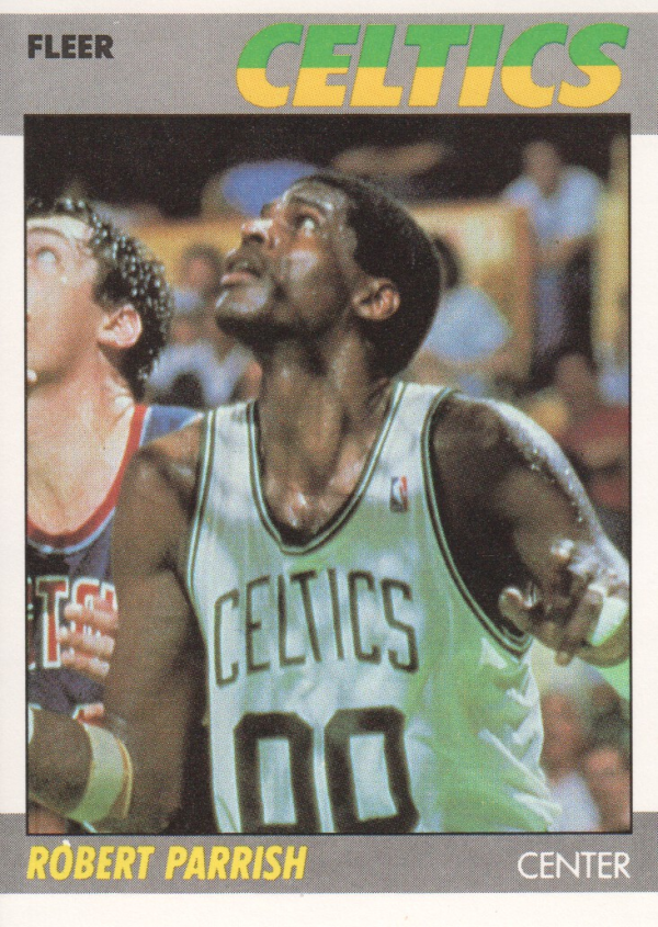 1987-88 Fleer #81 Robert Parish UER/(Misspelled Parrish on both sides)