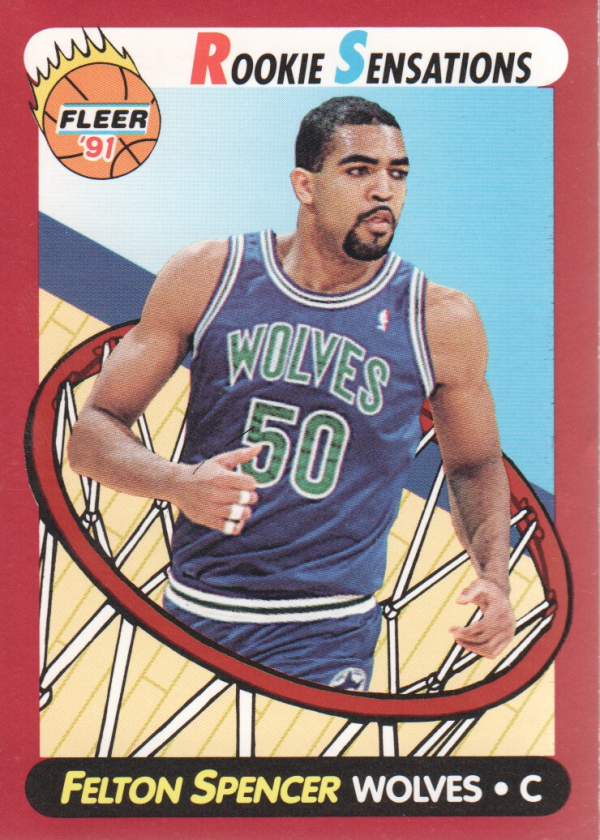 1991-92 Fleer Rookie Sensations #6 Felton Spencer