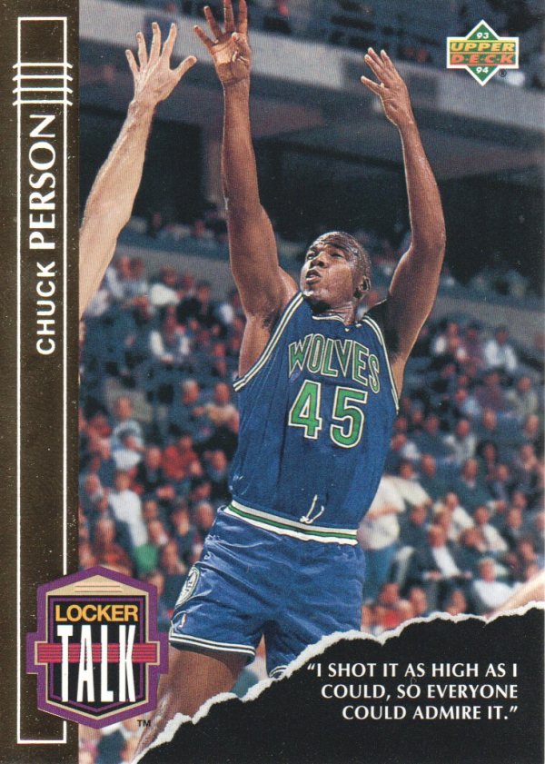 1993-94 Upper Deck Locker Talk #LT10 Chuck Person