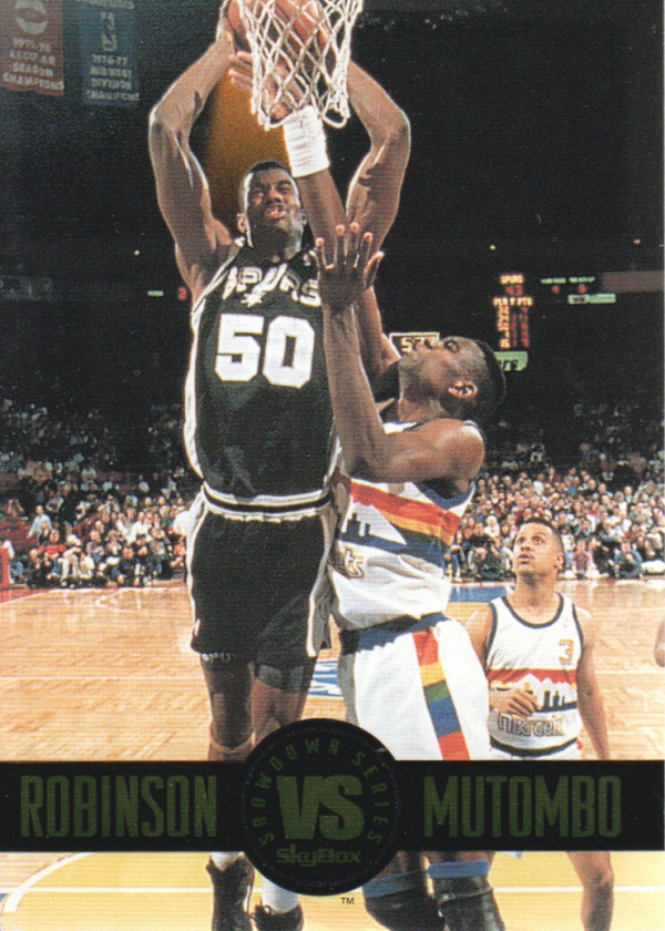 1993-94 SkyBox Premium Showdown Series #SS6 David Robinson/Dikembe Mutombo